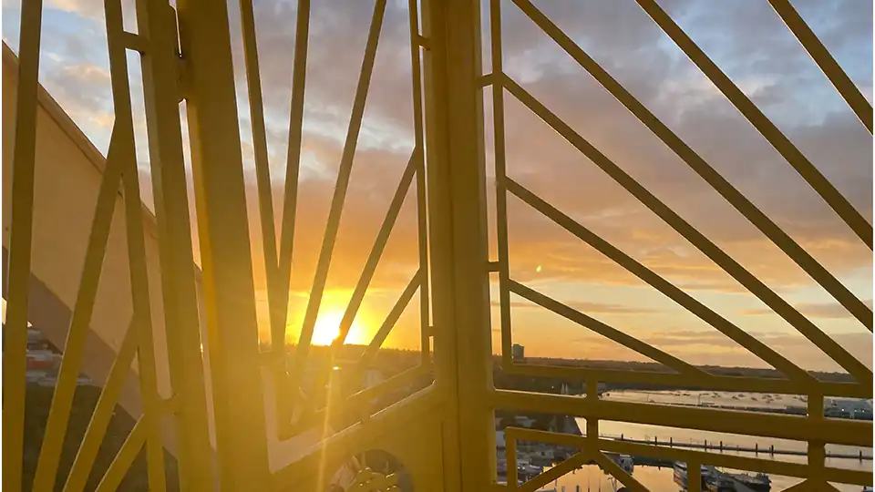 Jojo and Mitch on a ferris wheel